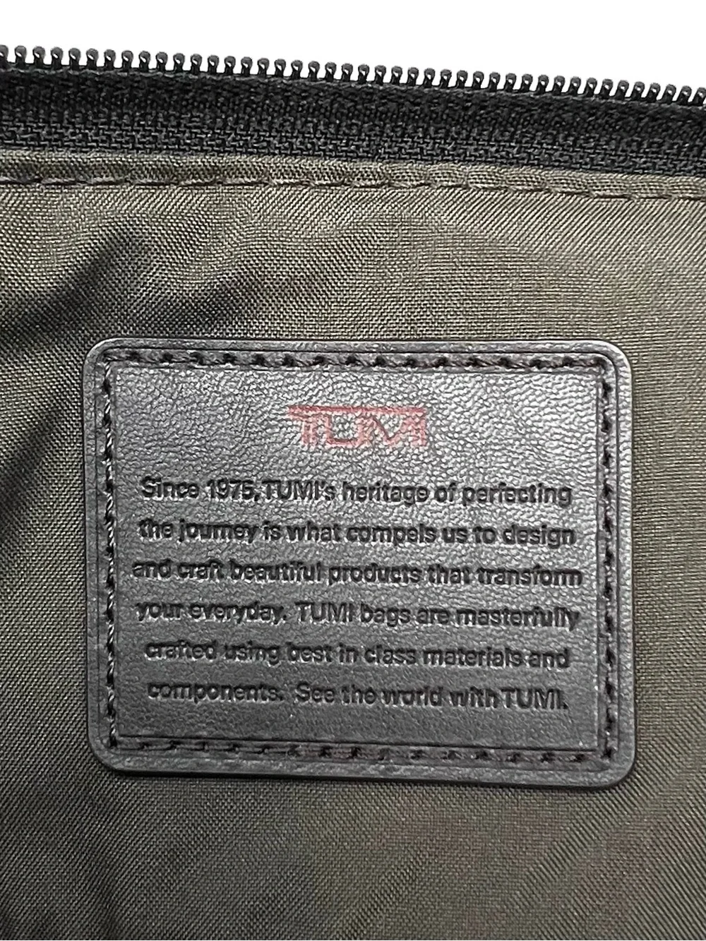 Tumi Eastern Zip Top Flap Crossbody Hickory Brown Nylon Messenger Bag Like New